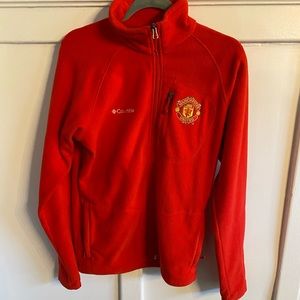 Men’s Official Manchester United Columbia Fleece Zip up Jacket